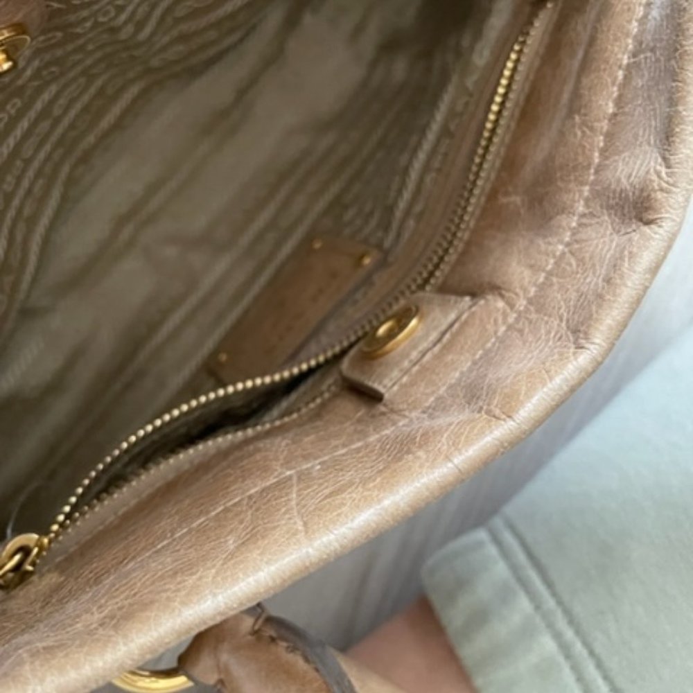 Prada Tan Leather Handbag - Picture 6 of 9